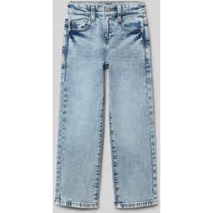 regular fit baggy jeans van katoenmix