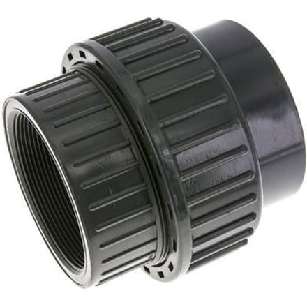 PVC Rechte Lijmmof 90mm x Binnendraad Rp 3 '' EPDM