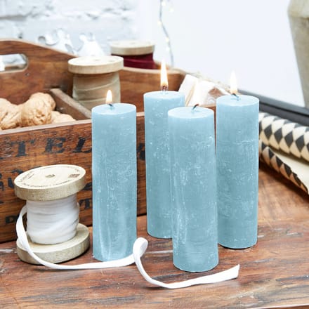 LOBERON Kaars set van 4 Muriel blauw