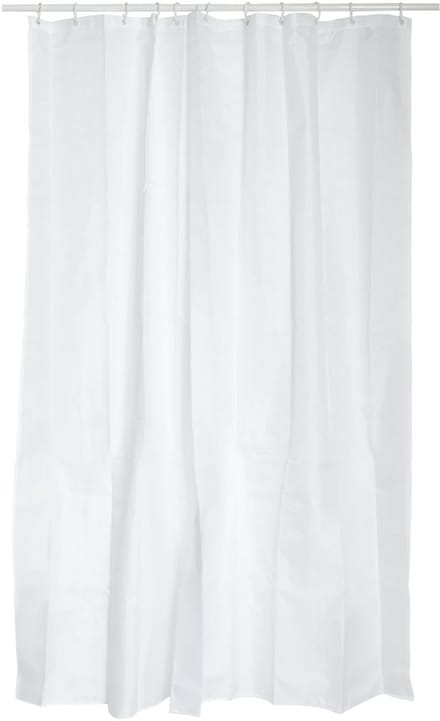Douchegordijn "Uni White", antibacterieel, wasbaar, waterdicht, inclusief 12 douchegordijnringen, polyester, 120 x 200 cm