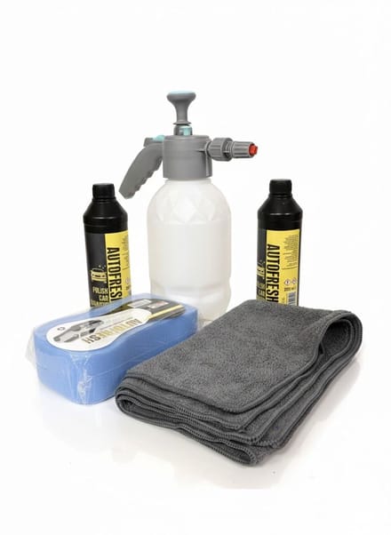 Autofresh - Auto Was Set - Druk spuit - Handpomp - Foam gun - Snow foam - 2x 500 ml Shampoo - Spons -Microvezeldoek - All in One Ultimate Cleaning Bundle.