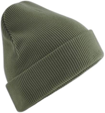 Organic Cotton Original Cuffed Beanie - Olive Green - One Size