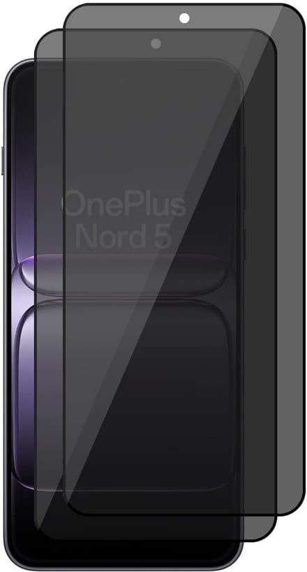 Privacy Screenprotector geschikt voor OnePlus Nord 5 - 2x Volledig Dekkend Glas Screen Protector