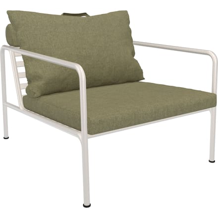 HOUE AVON Loungestoel Muted White - Sunbrella Heritage Leaf