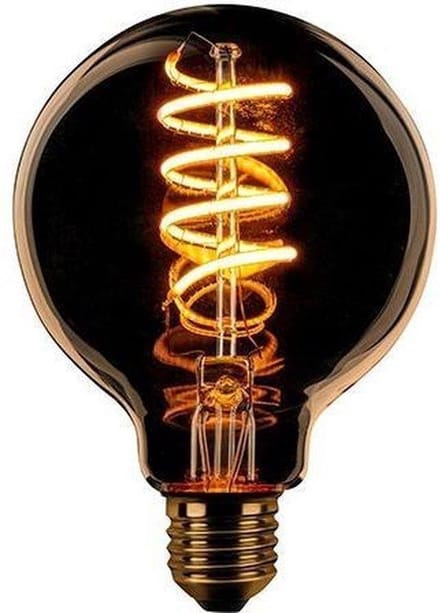 ETH Globe 95mm Filament spiraal LED 7w E27 240v 2200k 3 stappen dimbaar goud