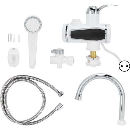 G1/2 3000W Instant Bad Elektrische Waterverwarmer Kraankop Sproeiset white