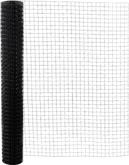 Volieregaas 25 x 25mm 1,2mm 100cm x 25m zwart.