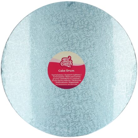 FunCakes Cake Drum Rond - Baby Blauw - Ø35,5 cm / 12 mm - Taartonderlegger - Taartkarton