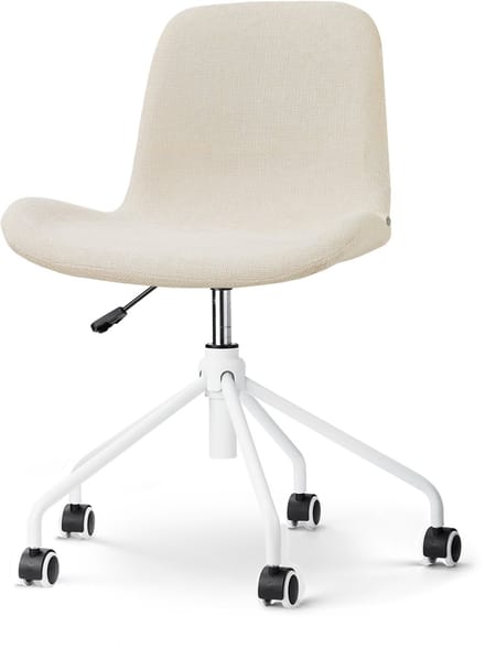 Nolon Nout-Fé bureaustoel cottonbeige - wit onderstel