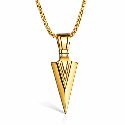 Heren hanger Edelstaal Viking Arrow Gold