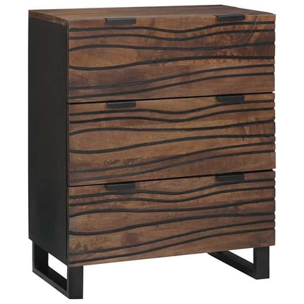 vidaXL - Dressoir - Set - 2 - st - Walnotenhout - 120 - x - 33 - x - 75 - cm