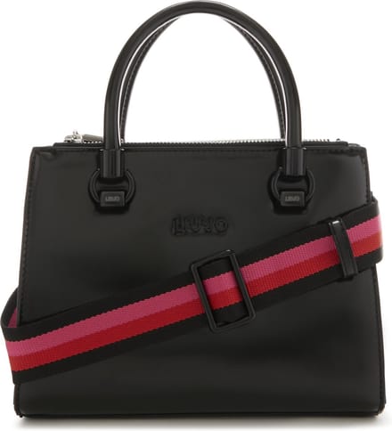 LIU JO Handtas Schoudertas Manhattan Satchel Double Zip Nero Zwart