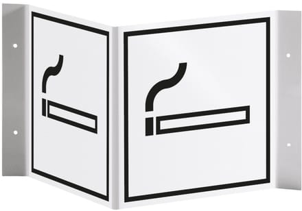 Panorama roken toegestaan bord, 300 x 150 mm - kunststof