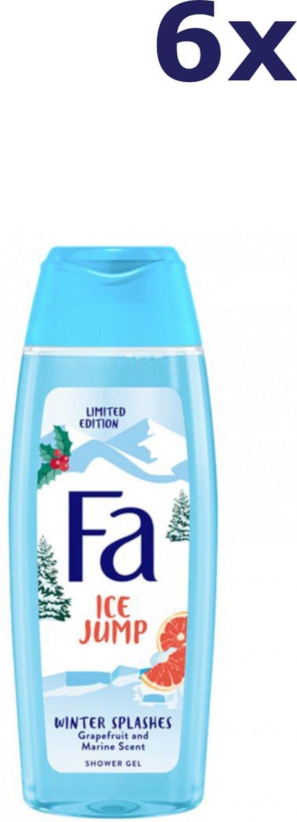 6x Fa Douchegel – Winter Splashes Ice Jump Grapefruit 250 ml