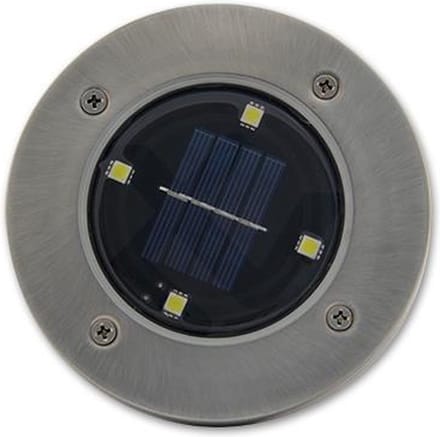 Solar 4 LED grondspot - 0,4 Watt - koud wit - schemersensor - set 4 stuks