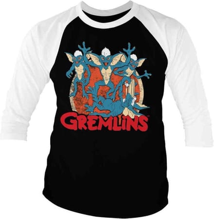 Gremlins Raglan top -XL- Group Zwart/Wit