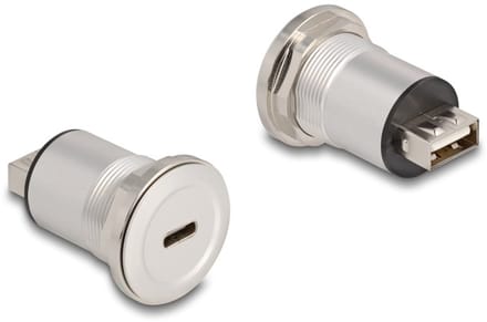 Delock USB 2.0 Type-C™ to Type-A built-in female aluminium