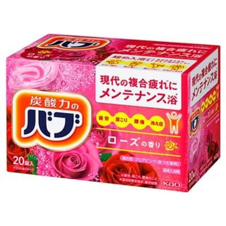 Kao - Bub Bath Salt Tablet Rose 20 pcs