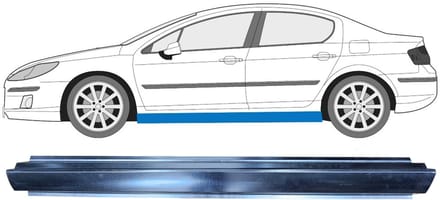 Reparatie dorpel voor Peugeot 407 2004-2011 / Links