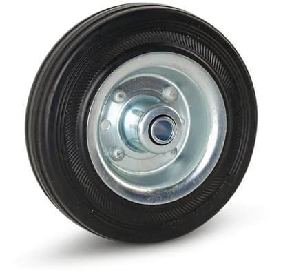 Reukloos rubber wiel - 125mm - 90kg