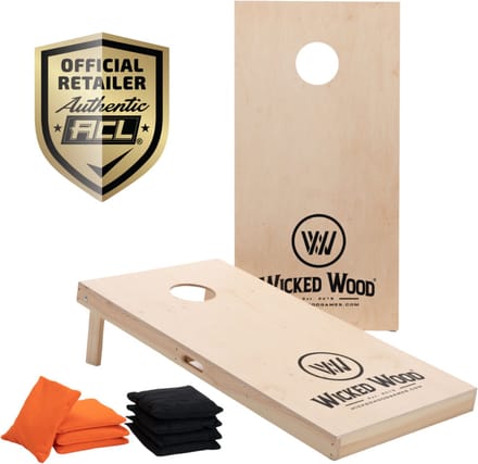 Wicked Wood Games ACL REC Cornhole Set - 100% echt hout - 2 boards & 8 zakjes