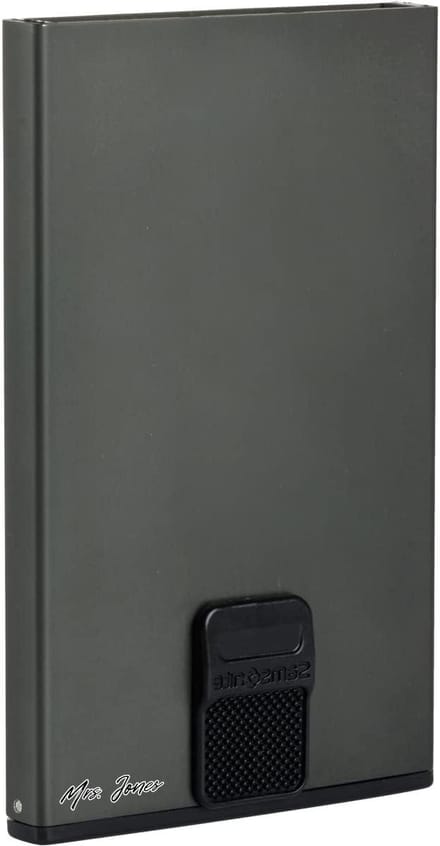 Mrs. Jones RFID NFC Bescherming Cardprotector Slide-UP Case Antraciet Grijs .