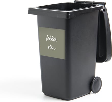 Container sticker Spreuken - Lekker eten - Quotes - 40x40 cm - Kliko sticker