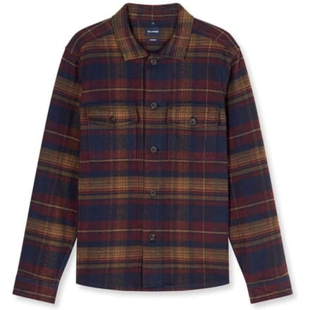 OLYMP Casual Overhemd, Overshirt, Kent, Bordeauxrood