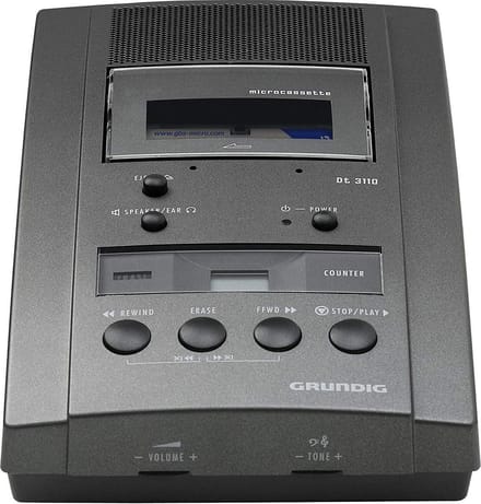 Grundig PFF2600 Stenorette DT3110 - Professioneel opname- en afspeelstation - Microcassette systeem - 1x Microcassette - Netvoeding