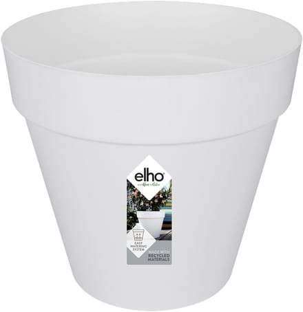 Elho Loft Urban Rond 30 - Bloempot voor Buiten - Ø 28.5 x H 26.0 cm - Wit