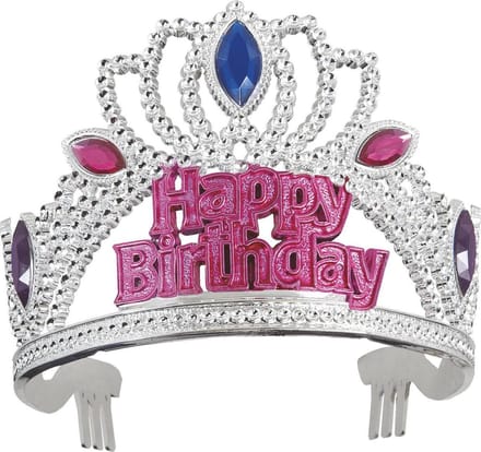 Prinsessen Kroontje Happy Birthday Diamanten