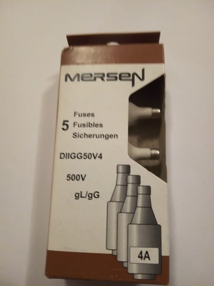 Mersen 00597.004700 Diazed zekering Afmeting zekering: DII 4 A 500 V