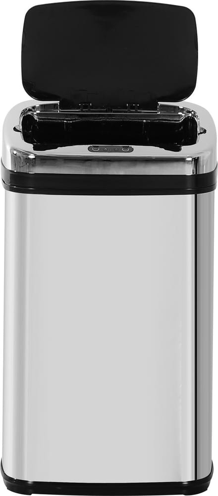 HOMCOM - Prullenbak - met sensor - deksel afneembaar - Zilver