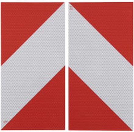 Reflecterend rood wit markeringsbord - magneetfolie - 8 stuks