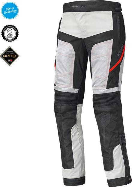 HELD AEROSEC GTX BASE 2in1 GORE-TEX® Motorbroek Touring Grijs-Rood S