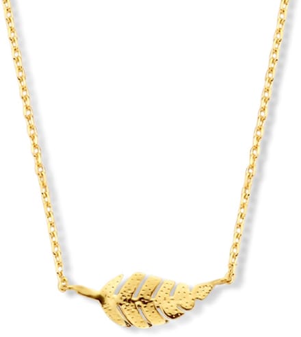 Marie-Celeste Ketting Veer 0,8 mm 40 - 42 - 44 cm - Goud