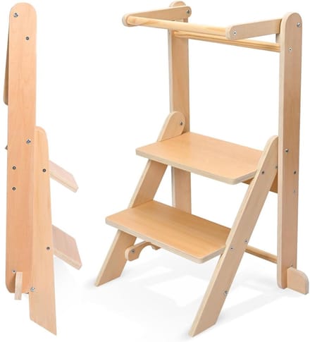MKSS® Leertoren Opvouwbaar - Keukenhulp - Kindertrapje