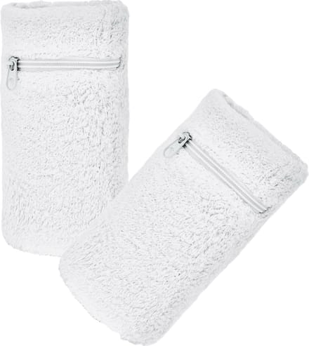 Arowell Premium Polszweetbandjes met Portemonnee en Rits – Wit – 12 x 8 cm – Set van 2