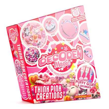 Decoden Magic - Deluxe: Think Pink Creations - Haaraccessoires Knutselset - Puffylijm, kralen en bedels