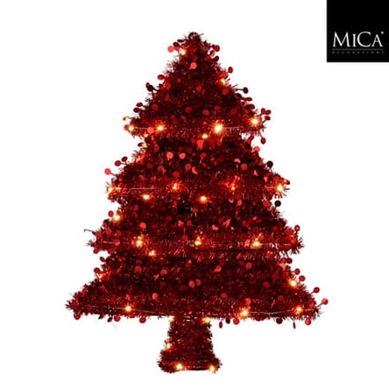 Kerstboom rood battery operated led l57,5xb43xh7,5