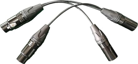 BOS Label - Z Split - 2x Male XLR - 2x Female XLR - Audio splitter - Signaal Splitter - AES Ready 110 ohm