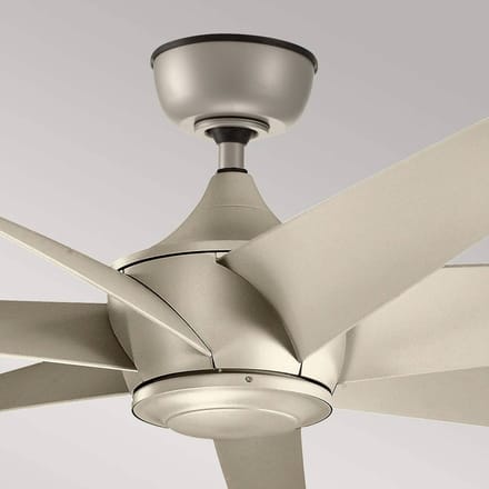 Plafondventilator met verlichting - Lehr II - 54in / 137cm ventilator - Antiek satijnen zilver