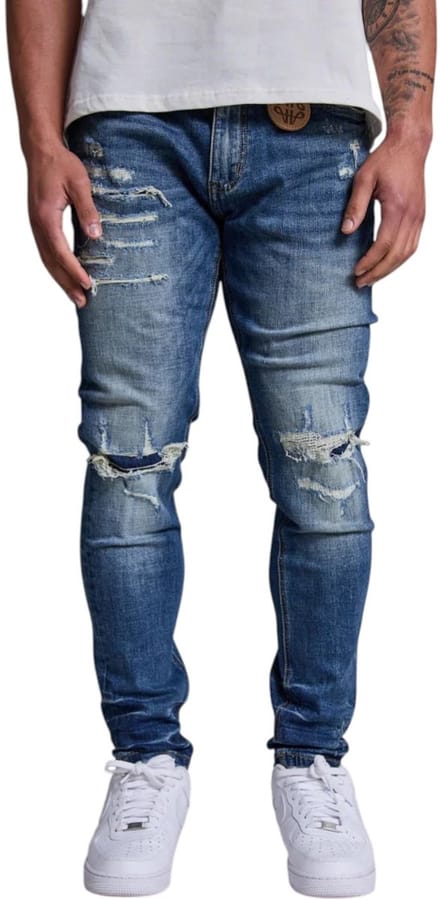 Amicci Heren Jeans Blauw AMJ57/BLU Alonzo