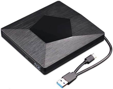 QTTVBTNA - DVD-brander met USB 3.0 & Type-C – Hoge Snelheid, Plug & Play, Compatibel met Windows & macOS