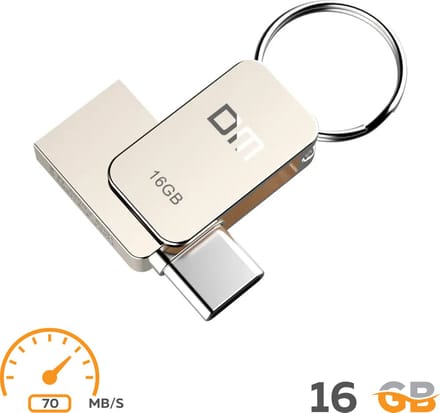 Mini Flashdrive 16 gb - USB Stick - USB C / USB 3.0 - Flash Drive - Windows/Apple Mac/PC/Notebook/Tablet - Android Mobiel - Iphone 15/16 - 120-480 mbps