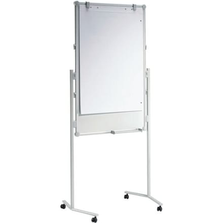 MAUL presentatiebord Pro, B 750 x H 1200 mm, textiel/witbord, blauw/wit