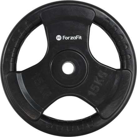 ForzaFit Halterschijf - Halter gewichten - 1x 15 kg - 30 mm - Rubber