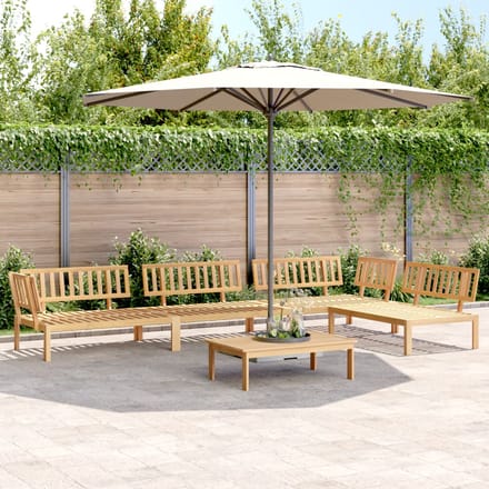 vidaXL - 5-delige - Loungeset - pallet - massief - acaciahout