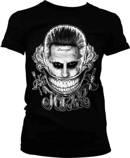 DC Comics Suicide Squad Dames Tshirt -M- Joker Damaged Zwart