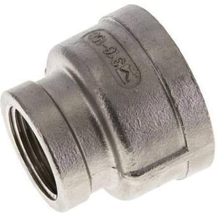 1 1/2'' NPT x 1'' NPT RVS Ronde Sok 16 Bar